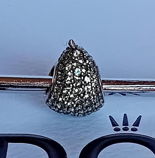 Zilveren *Retired* Peer vol met groene Zirkonia's, Sieraden, Tassen en Uiterlijk, Bedels, Nieuw, Pandora, Zilver, 1 bedel, Ophalen of Verzenden