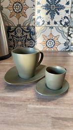 ASA olijfgroen koffie servies 8 delig, Huis en Inrichting, Gebruikt, Keramiek, Ophalen of Verzenden, Overige stijlen