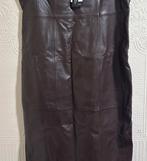 Bordeaux Rode Leren Jurk met open mouwen maat M, Maat 38/40 (M), Verzenden, Zo goed als nieuw, Boven de knie