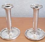 2 antieke engelse  kandelaars van  Arthur & John Zimmerman, Antiek en Kunst, Ophalen of Verzenden, Zilver
