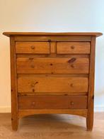 Grenen commode met 5 lades – landelijk & praktisch, Ophalen, 5 laden of meer, 100 tot 150 cm, 50 tot 100 cm
