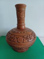Houten decoratie vaas, bewerkt, Ophalen of Verzenden, Overige kleuren, Overige materialen, Minder dan 50 cm