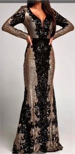 Galajurk Oosterse stijl goud zwart nieuw, Kleding | Dames, Ophalen of Verzenden, Nieuw, Zwart, Onder de knie