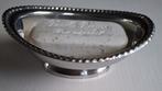 Vintage Zani Inox zeep schaaltje op voet met kabelrand, Antiek en Kunst, Ophalen of Verzenden