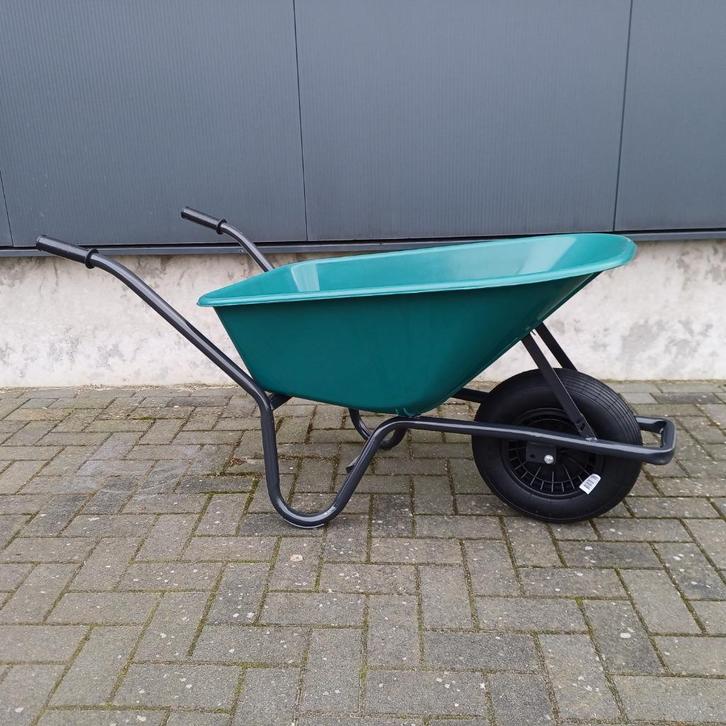 Stevige kruiwagen kunststof bak 85 liter!!, Tuin en Terras, Kruiwagens, Nieuw, Handmatig, Eenwielig, Ophalen