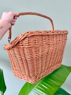 Grote vintage rotan fietsmand, Ophalen of Verzenden, Gebruikt