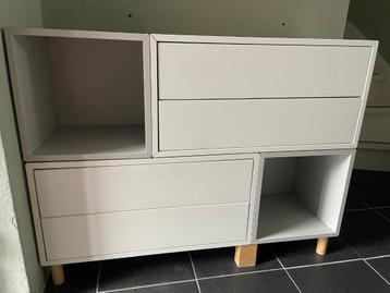 IKEA EKET combinatie (4 stuks - wit/grijs) beschikbaar voor biedingen