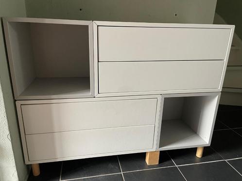 IKEA EKET combinatie (4 stuks - wit/grijs), Huis en Inrichting, Kasten | Wandmeubels, Gebruikt, Minder dan 100 cm, Minder dan 150 cm