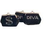 Fluwelen Beursjes met Strass - Diva & Dollar, Sieraden, Tassen en Uiterlijk, Portemonnees, Ophalen of Verzenden