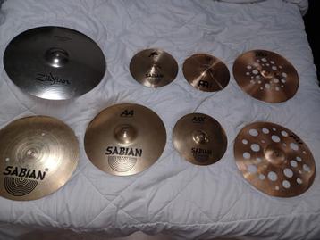 Bekkenset: Zildjian, Sabian en Paiste. Zie adv voor prijzen beschikbaar voor biedingen