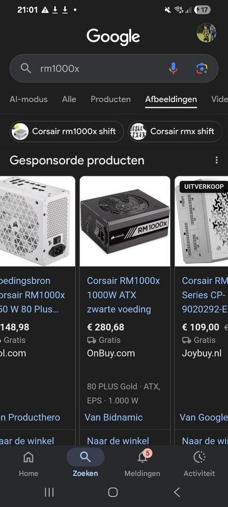 Defecte Corsair RM1000x Voeding INRUILBAAR kijk beschrijving, Computers en Software, Interne voedingen, Niet werkend, Ophalen of Verzenden