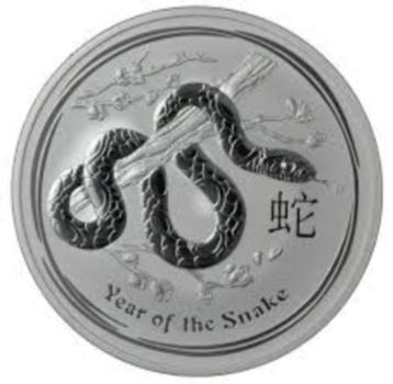 1 OUNCE LUNAR 2 YEAR OF THE SNAKE 2013 ZILVER MUNT OZ SLANG beschikbaar voor biedingen