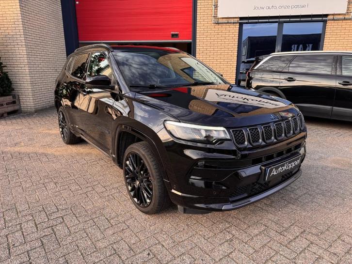 Jeep Compass 1.3T 4XE PHEV 240pk Eawd Aut 2022 Zwart, Auto's, Jeep, Bedrijf, Compass, 360° camera, 4x4, ABS, Achteruitrijcamera