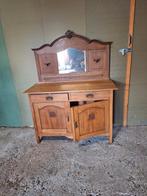 Dressoir met spiegel kast kastje eiken antiek dressoirtje, Ophalen, Gebruikt, Antiek