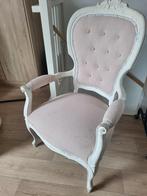 Barok stoel, brokante pink Princess stoel H:1,1m,B:0,65m, Ophalen of Verzenden
