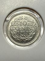 10 cent 1919 Wilhelmina, Zilver, Ophalen of Verzenden, 10 cent, Koningin Wilhelmina