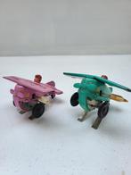 2 Vintage Blikken Stuntvliegtuigen met Sleutel, Antiek en Kunst, Ophalen of Verzenden