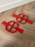 Nieuw 2x rood siliconen ei American Pancakes bakvormen vorm, Hobby en Vrije tijd, Taarten en Cupcakes maken, Ophalen of Verzenden