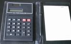 Portfolio rekenmachine en lcd klok en schrijfblok In skai, Ophalen of Verzenden, Nieuw