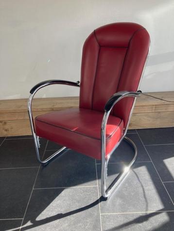 Gispen AA fauteuil in bordeaux rood leder beschikbaar voor biedingen