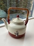 Vintage Cacao Droste Theepot met Rotan Handvat, Huis en Inrichting, Keuken | Servies, Gebruikt, Overige typen, Ophalen of Verzenden