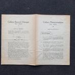 Collaro platenspeler RC 3/531 gebruiksaanwijzing, Audio, Tv en Foto, Platenspelers, Ophalen of Verzenden, Gebruikt, Overige merken