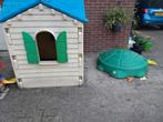 speelhuisje en zandbak, Kinderen en Baby's, Speelgoed | Buiten | Speelhuisjes, Ophalen, Gebruikt, Kunststof