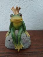Kikker Koning Tuinbeeld, Tuin en Terras, Ophalen of Verzenden, Zo goed als nieuw, Kunststof, Dierenbeeld