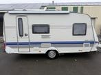Caravan Hobby 410 SFE bouwjaar 2007 met voortent en mover, Omvormbare zithoek, Hobby, Bedrijf, Treinzit