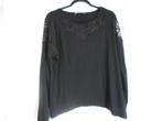 Expresso zwart shirt/top met kant, maat XXL., Kleding | Dames, Tops, Zwart, Maat 46/48 (XL) of groter, Zo goed als nieuw, Lange mouw