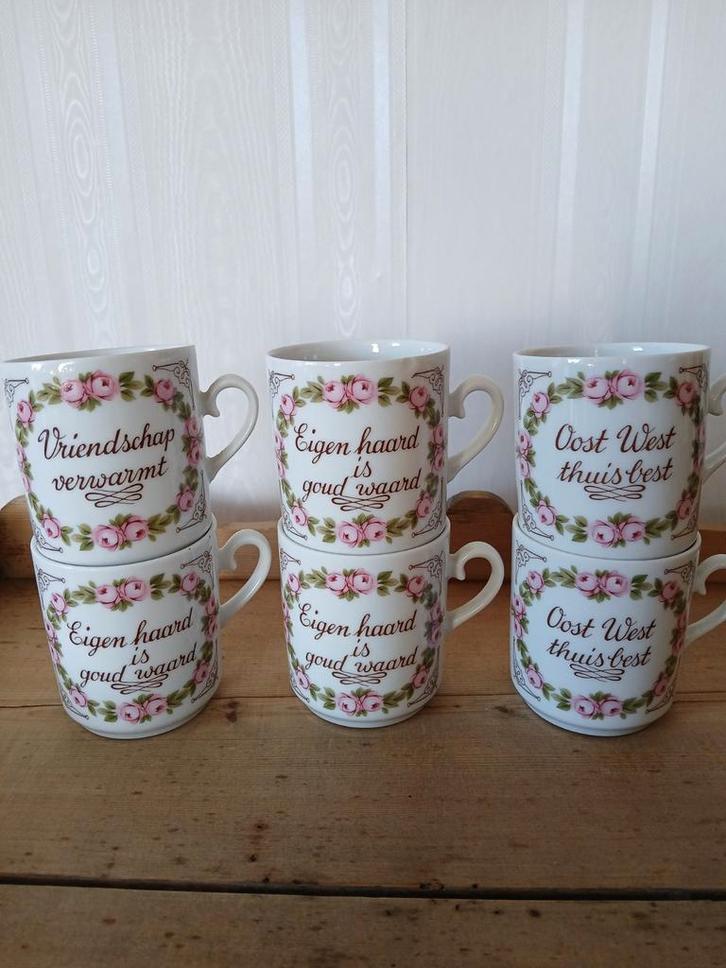 6 kopjes Kronester porcelein, Antiek en Kunst, Antiek | Servies los, Ophalen