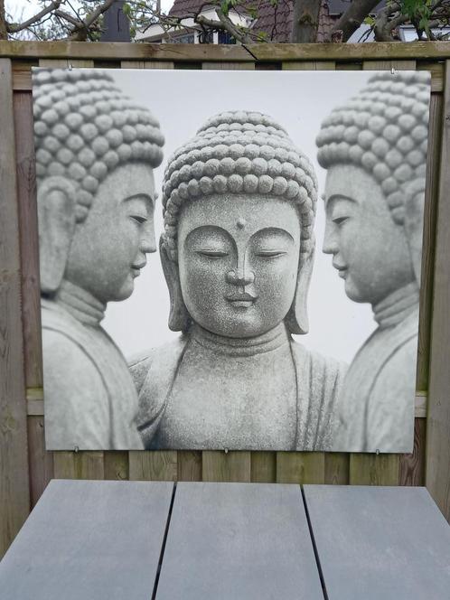 Tuinposter boeddha beelden, Tuin en Terras, Tuinwanddecoratie, Gebruikt, Ophalen
