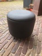 Poef, voetenbankje, Ophalen, Rond, Leer, Minder dan 50 cm