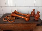 klassiek ophangsysteem gordijnroede hout vintage +18 ringen, Verzenden, Nieuw, Minder dan 100 cm