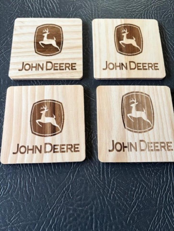 John Deere onderzetters, Huis en Inrichting, Woonaccessoires | Onderzetters, Glas of Kopje, Ophalen of Verzenden