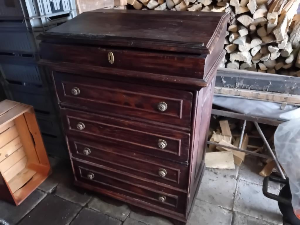 Oude ladenkast, Ophalen of Verzenden, Gebruikt