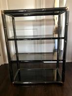 Vintage design vitrine chroom glas, Huis en Inrichting, Kasten | Vitrinekasten, Ophalen, 50 tot 100 cm, Minder dan 100 cm, 25 tot 50 cm