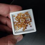 Doosje met vierkant geslepen citrien, Sieraden, Tassen en Uiterlijk, Edelstenen, Ophalen of Verzenden, Zo goed als nieuw
