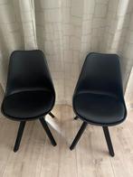 Twee zwarte stoelen, Huis en Inrichting, Stoelen, Ophalen, Gebruikt, Zwart, Twee