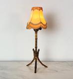 Pracht 40s 50s ‘bamboe’ lampje. Vintage tafellamp., Huis en Inrichting, Lampen | Tafellampen, Minder dan 50 cm, Gebruikt, Vintage