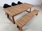 Iroko tuintafel , iroko tuinbank, Ophalen of Verzenden, Zo goed als nieuw, Rechthoekig