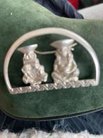 Zilveren Broche - Peru Handgemaakt, Sieraden, Tassen en Uiterlijk, Ophalen of Verzenden, Zo goed als nieuw, 4 tot 7 cm, Zilver