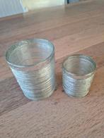 Riviera Maison silver string waxinelichtjeshouder - M en S, Ophalen of Verzenden, Zo goed als nieuw, Overige materialen, Minder dan 25 cm