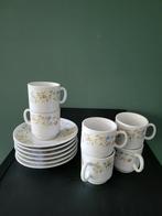 Vintage mini-serviesje met bloemenmotief, 12-delig, Ophalen of Verzenden, Zo goed als nieuw, Kop en/of schotel