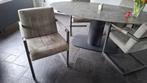 Eetkamerstoelen van microleder - set van 4, Huis en Inrichting, Stoelen, Ophalen, Overige kleuren, Zo goed als nieuw, Metaal