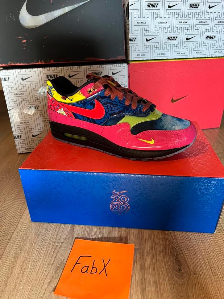 Nike Air Max 1 Chinese New Year Longevity 2020 New 44,5, Kleding | Heren, Schoenen, Nieuw, Sneakers of Gympen, Overige kleuren