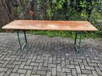 Biertafel inklapbaar vintage, Tuin en Terras, Gebruikt, Rechthoekig, Hout, Ophalen