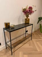 Zwart marmeren sidetable intratuin  110x38x75, 100 tot 150 cm, Ophalen of Verzenden, Zo goed als nieuw, 25 tot 50 cm