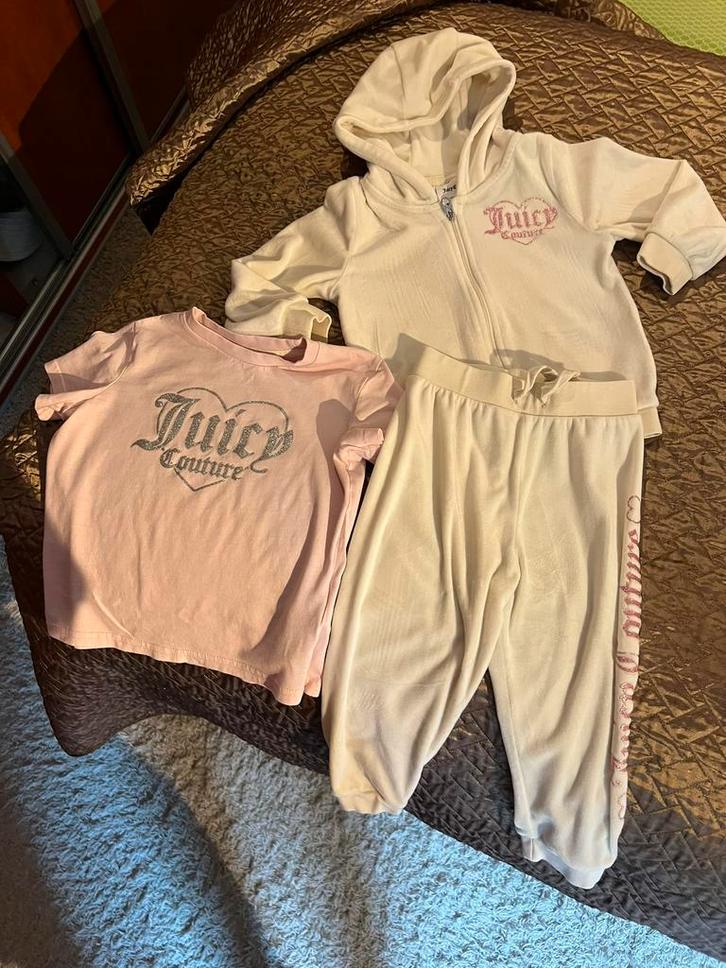 Juicy Couture joggingpak 3 delen maat 98 origineel zgan, Kinderen en Baby's, Kinderkleding | Maat 98, Zo goed als nieuw, Meisje