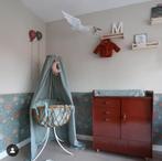 Rotan wieg met hemeltje, Kinderen en Baby's, Kinderkamer | Complete kinderkamers, Gebruikt, Jongetje of Meisje, Ophalen